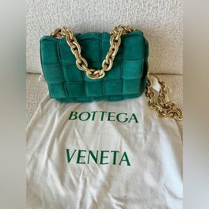 Bottega Veneta Suede Padded Chain Cassette Bag - like new